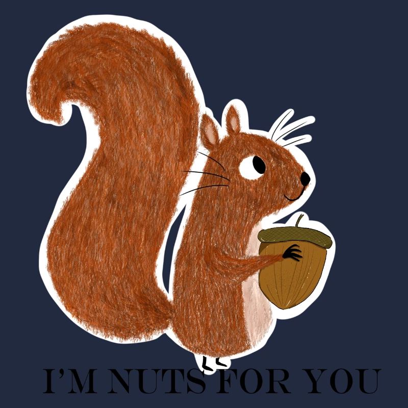 Eichhörnchen mit Eichel