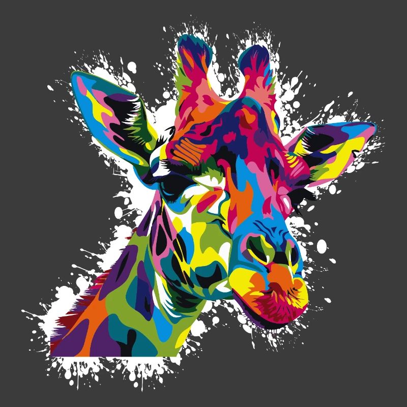 Farbige Giraffe Popart