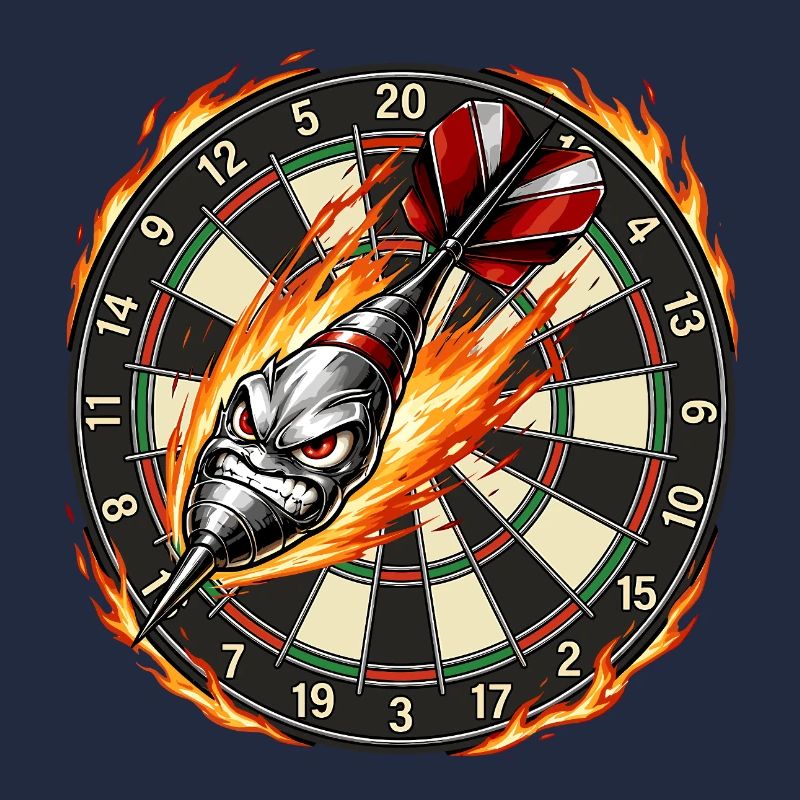 Flammenpfeil trifft Dartboard