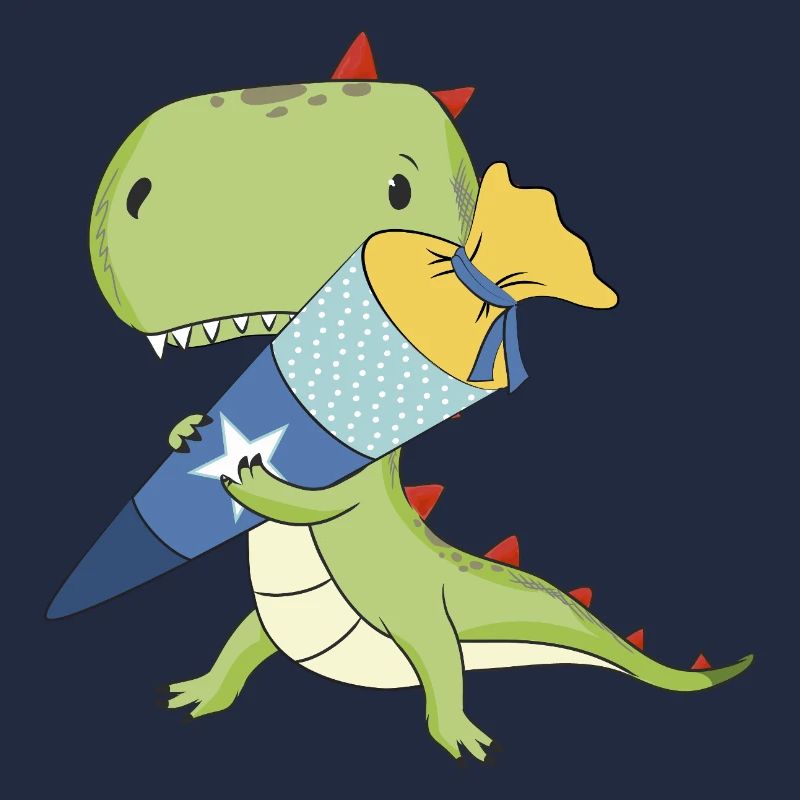 Dino avec cône d’école