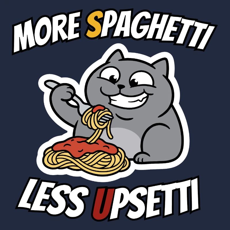 Fat Cat Eats Spaghetti More Spaghetti Less Ups