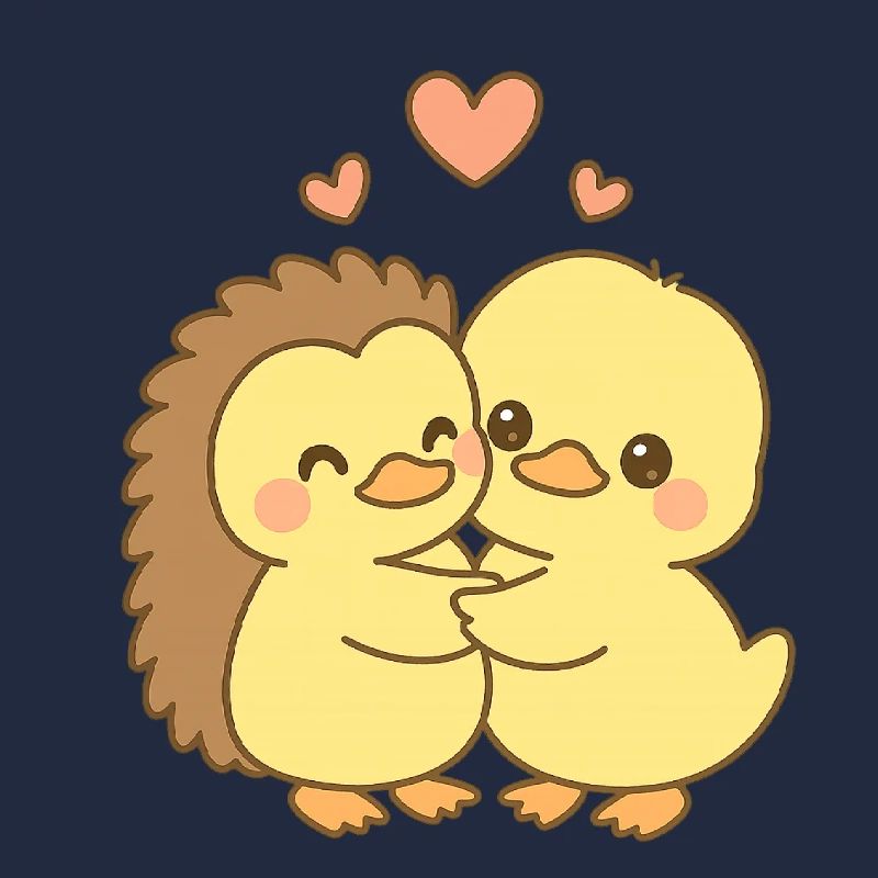 Couple de canards pour la Saint-Valentin