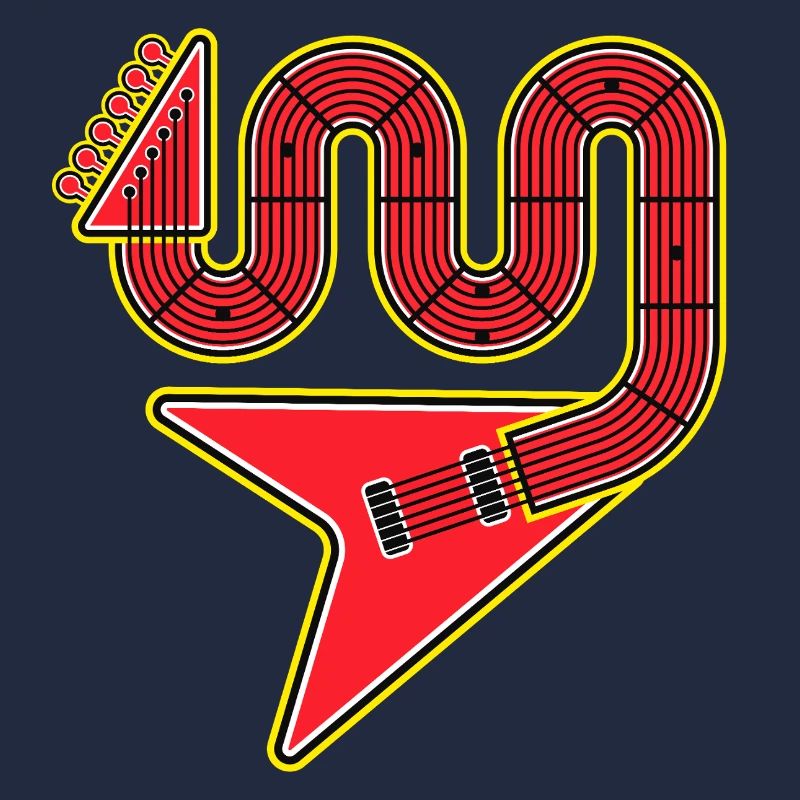 Rote Abstract Shape E-Gitarre