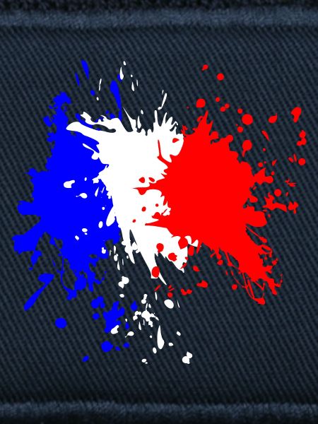 Frankreich Flagge Splash