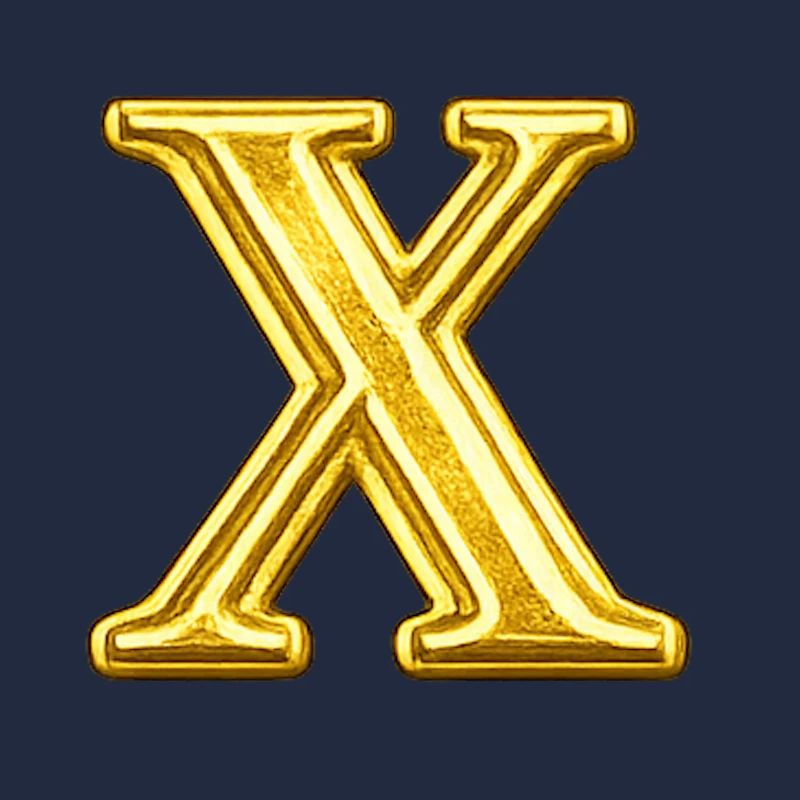 Goldenes X-Emblem