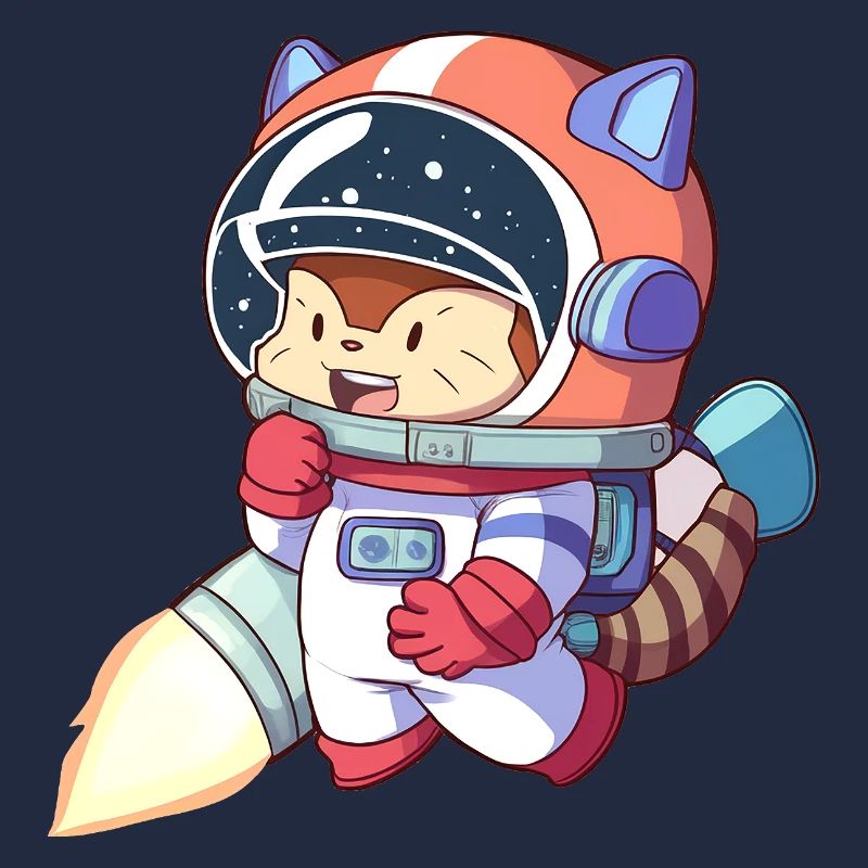 Cat astronaut in space suit