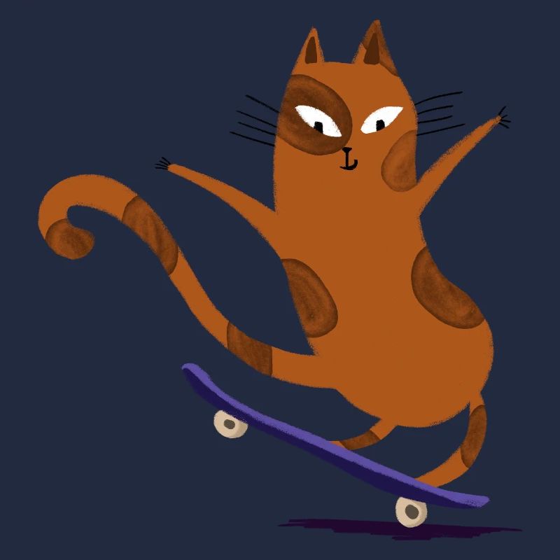 Katzen-Skateboard