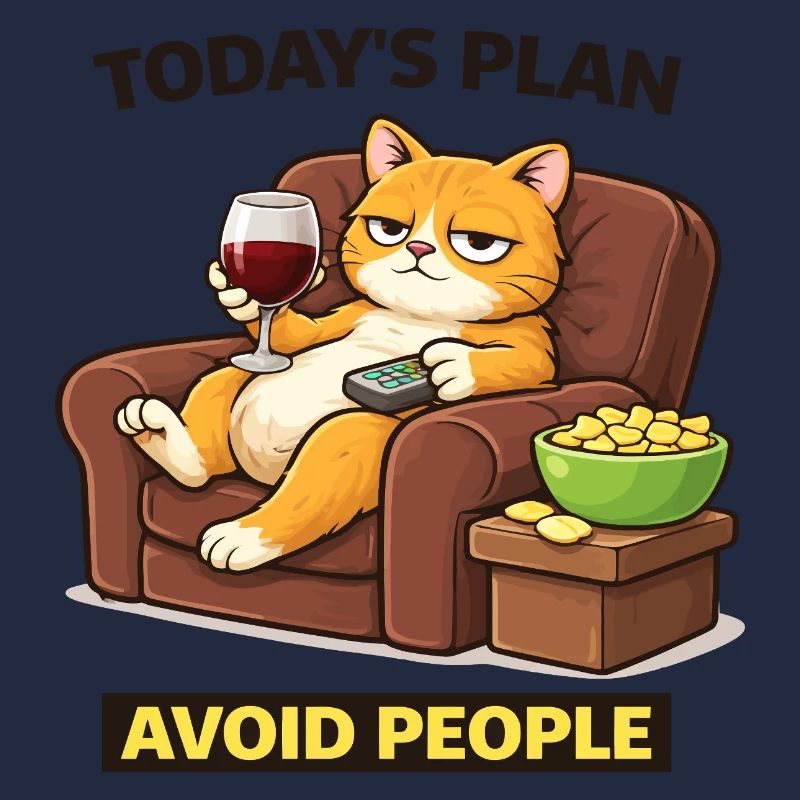 Today's Plan Avoid People Cat