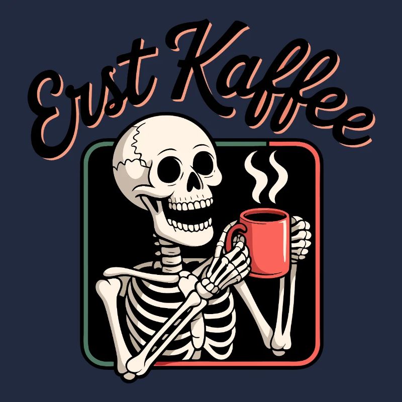 First Coffee Skeleton
