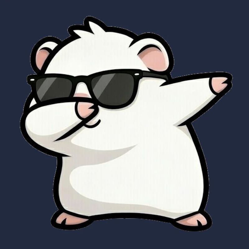 Dabbing guinea pig white