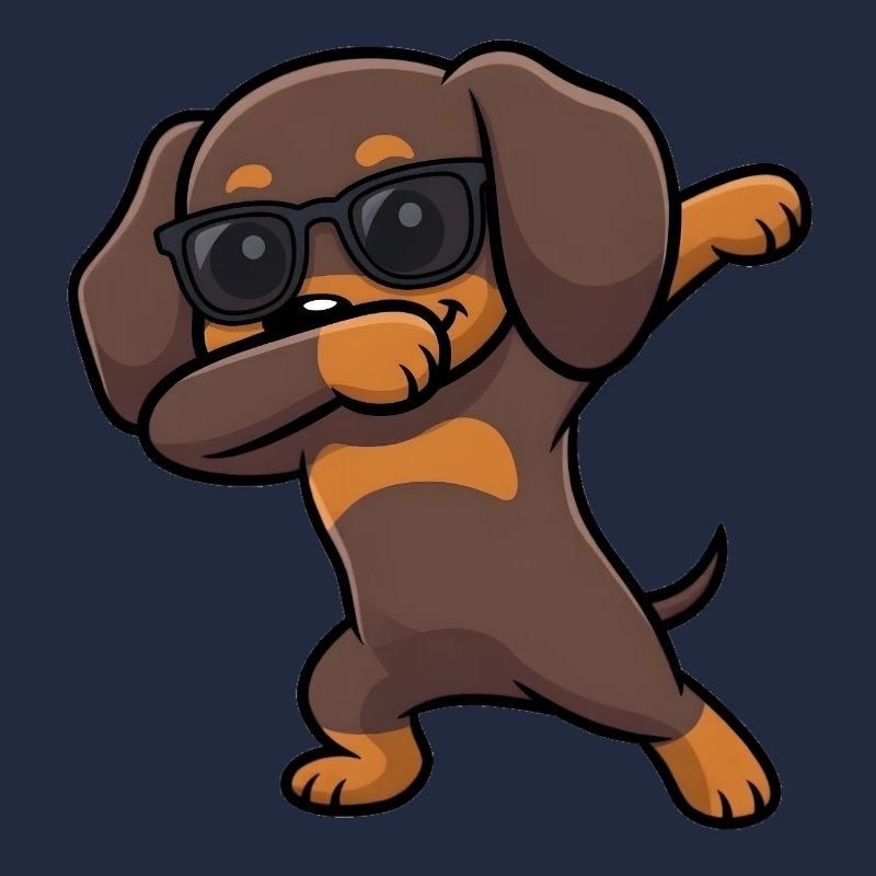 Dabbing Dackel alias Teckel