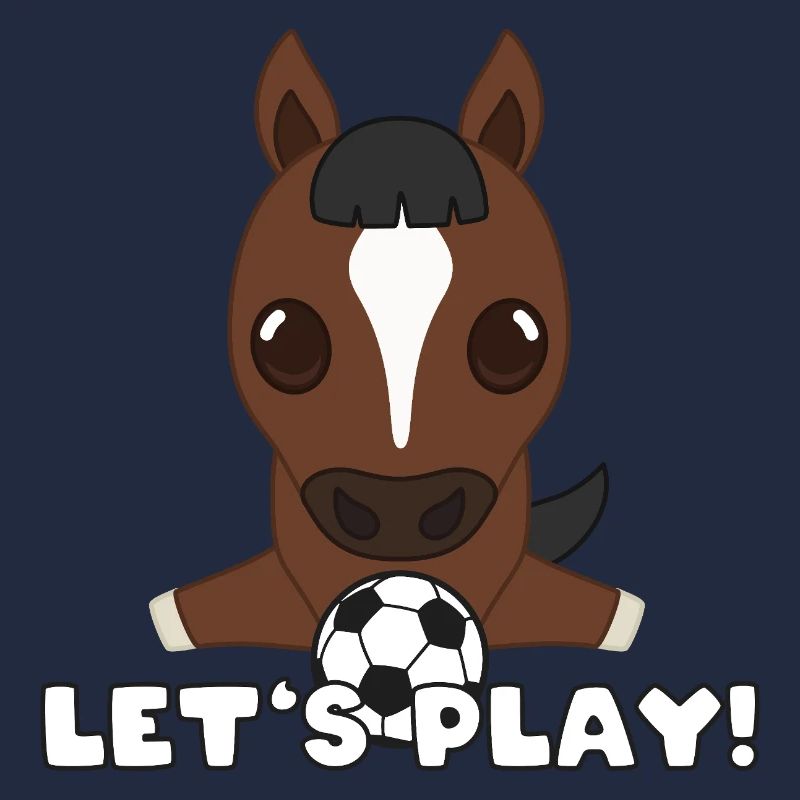 Pferd Fussball-Design: Let’s Play