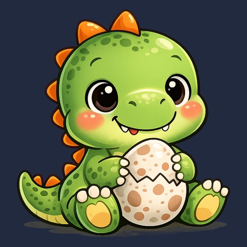 Dino mit Ei 