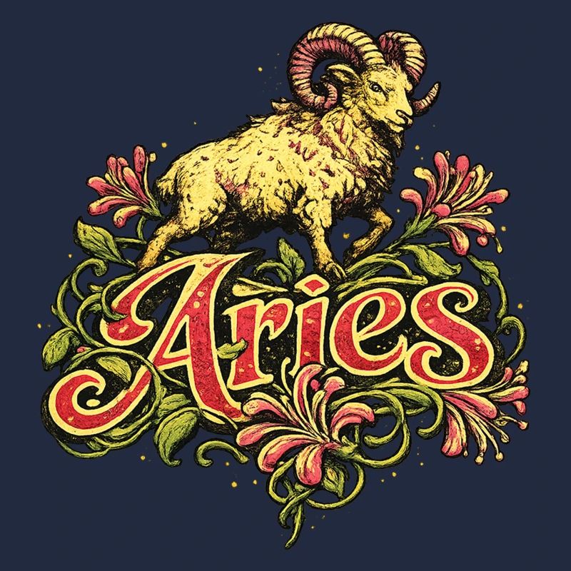 Widder-Widder-Blumenwappen