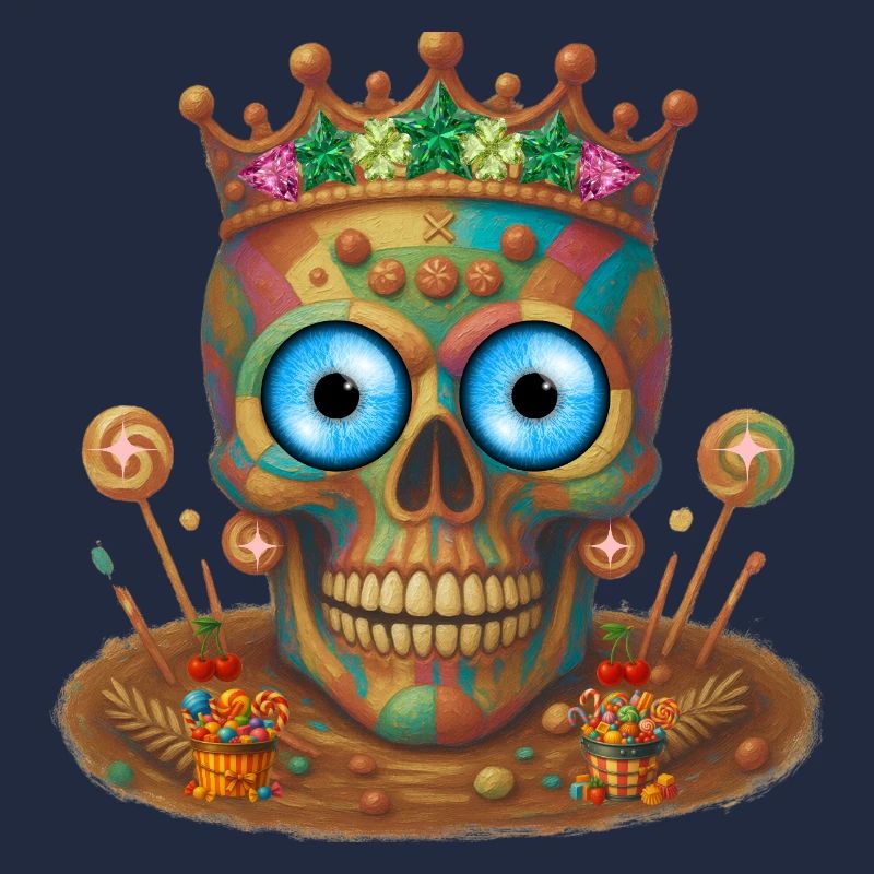 Candy Skull T-Shirt-Design.