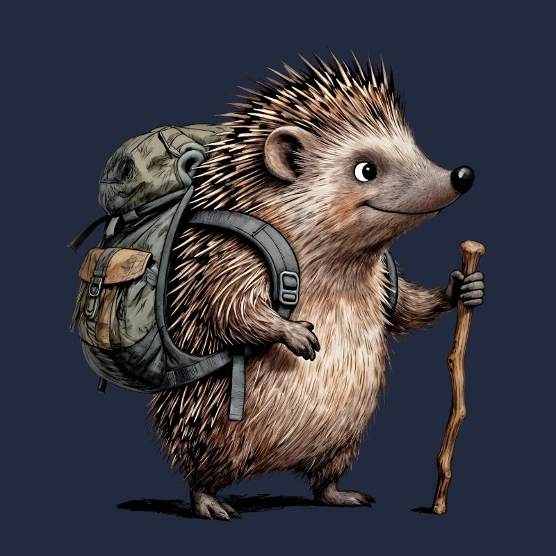 Wanderigel mit Rucksack