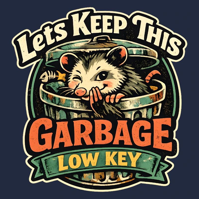 Garbage Low Key Waschbär