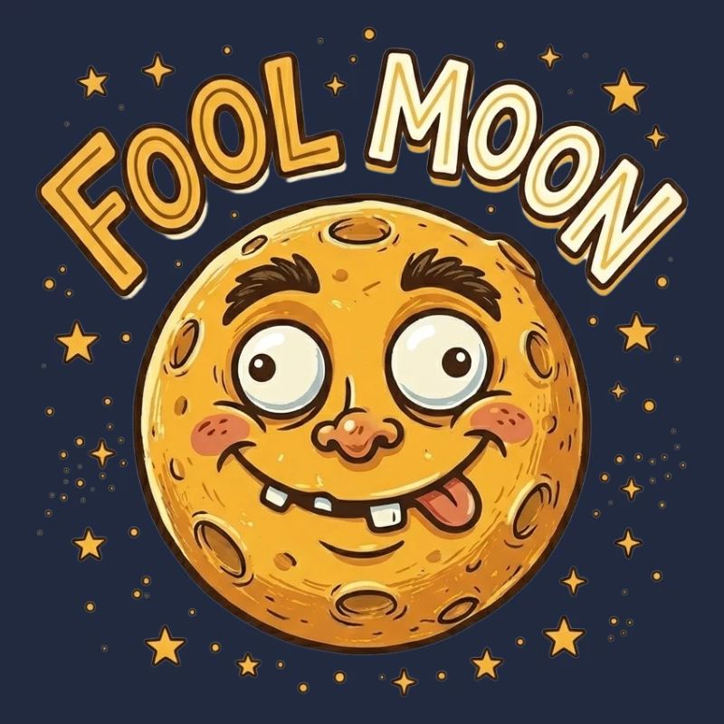 Fool Moon Funny Space Pun Graphic
