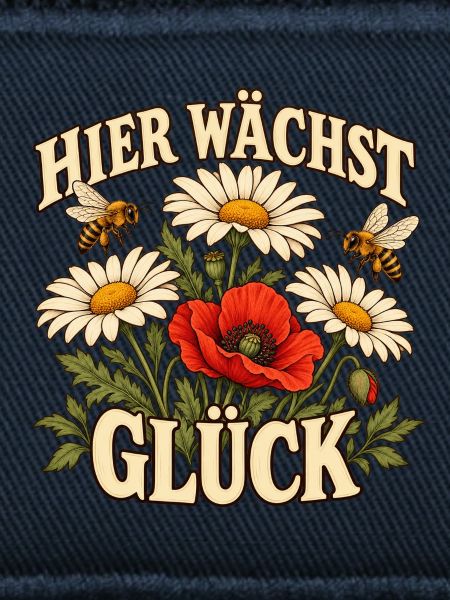 Hier wächst Glück Blumen im Garten