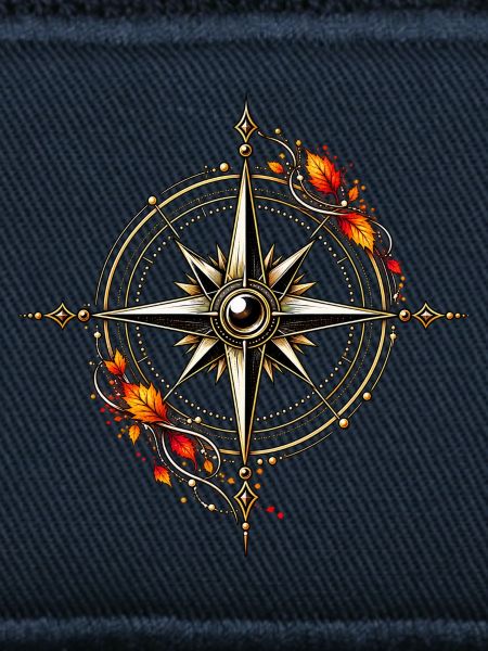 Kompassrose des Herbstes