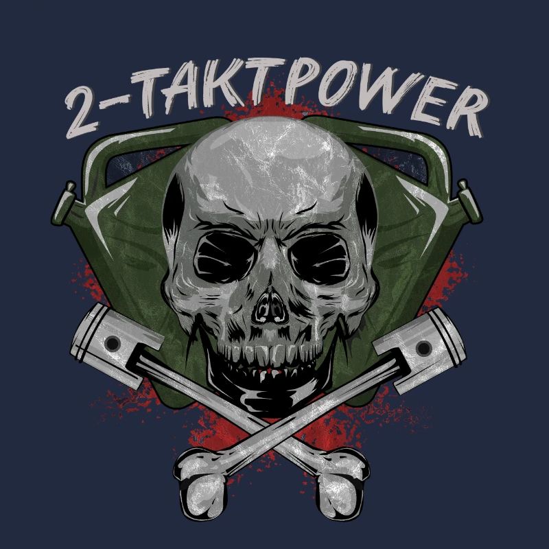 2 stroke power skull skull piston