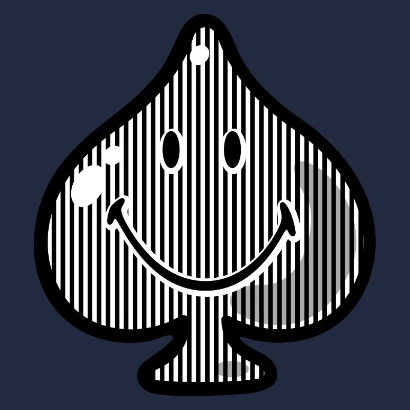 Smiley Spades Stripes