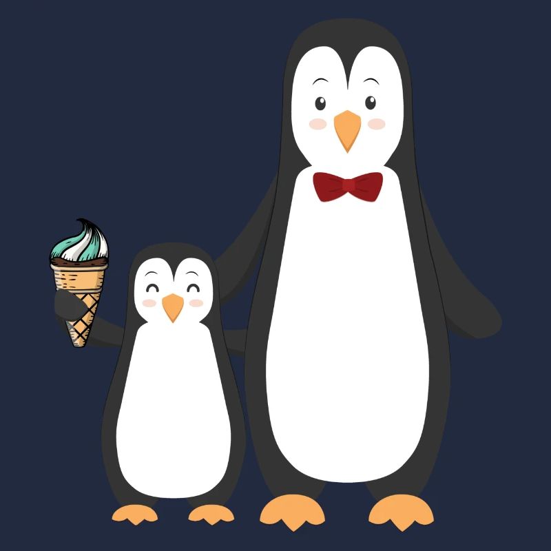 Pinguin Pinguine mit Eis