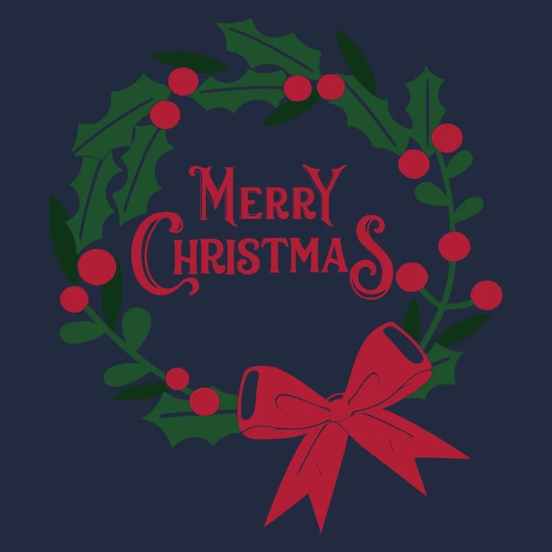 Weihnachtskranz mit roter Schleife