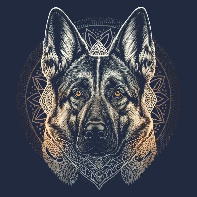 Deutscher Schäferhund Grafik Design