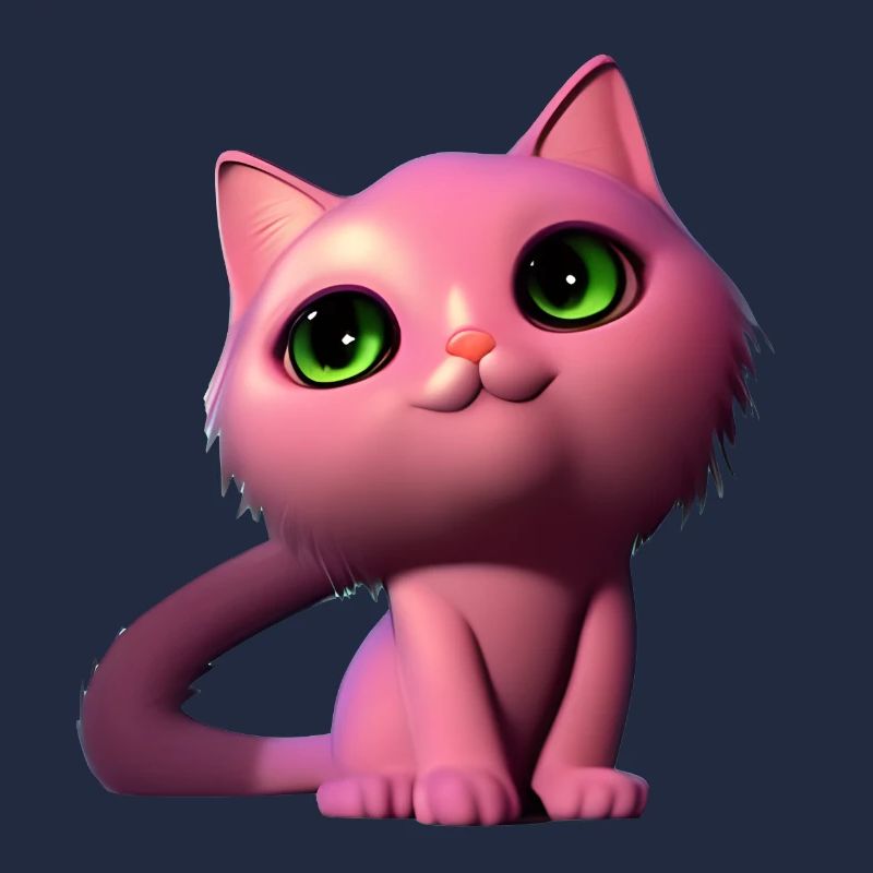 rosa katze frei