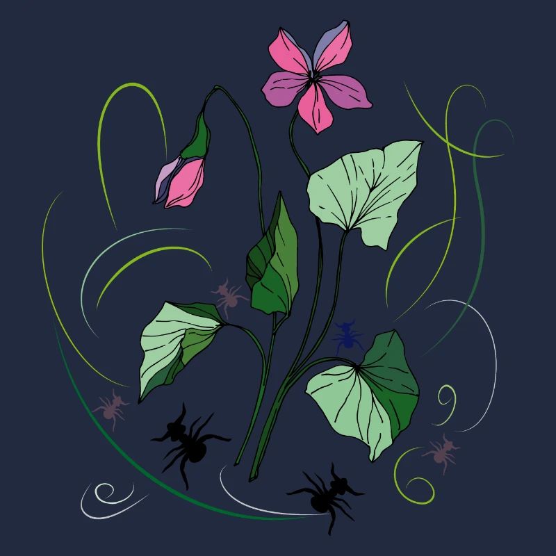 Blume mit Ameisen