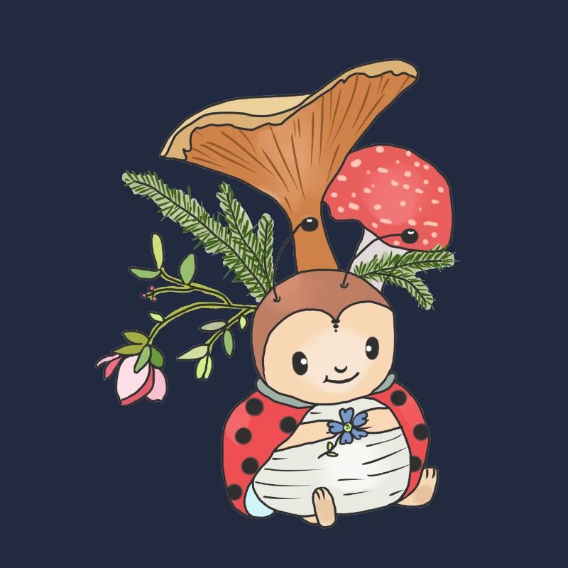 Marienkäfer unterm Pilz