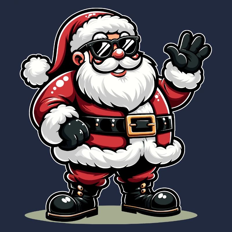 Weihnachtsmann mit Sonnenbrille Xmas Kostüm