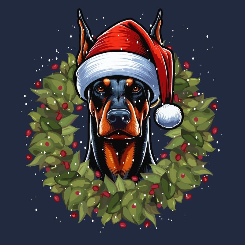 Conception de chapeau de Noël Doberman