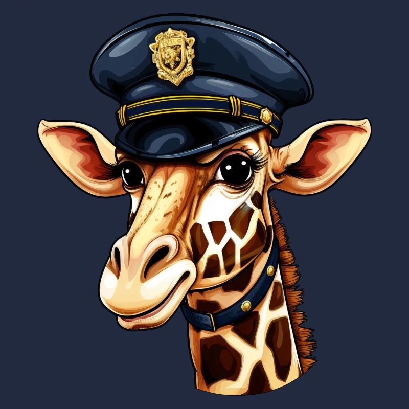 Giraffe Policewoman