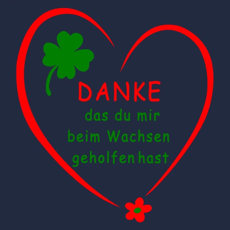 Danke Herz mit Kleeblatt