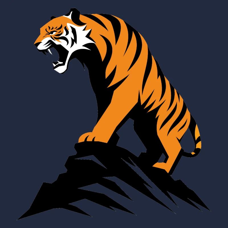 Tiger auf Felsvorsprung