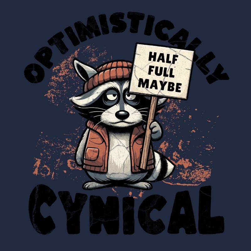Optimistisch Zynisch Waschbär