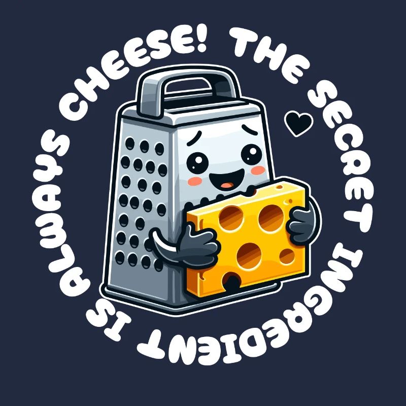 The Secret Is Always Cheese - Fun Cooking Design
