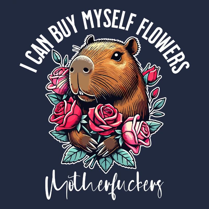 Je peux m’acheter des fleurs – Cheeky Capybara Design