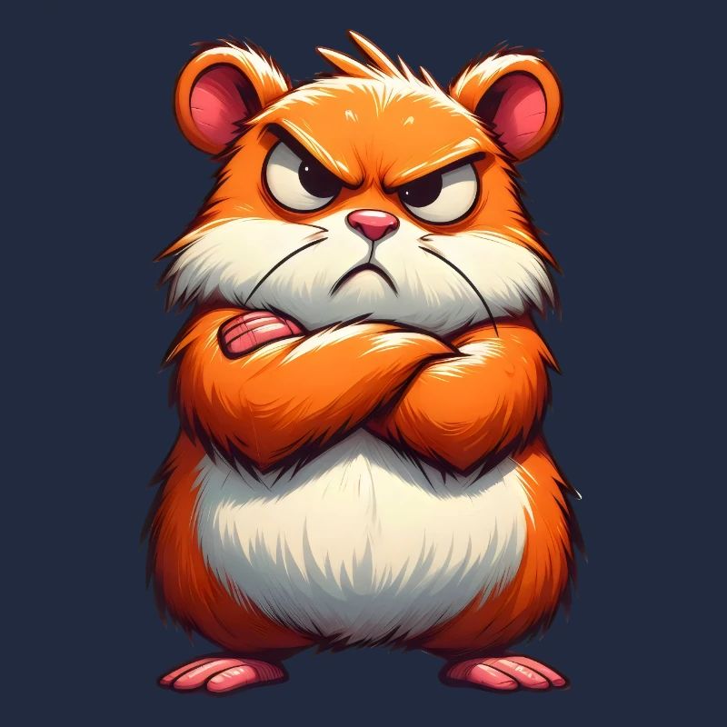 Grumpy hamster disgruntled