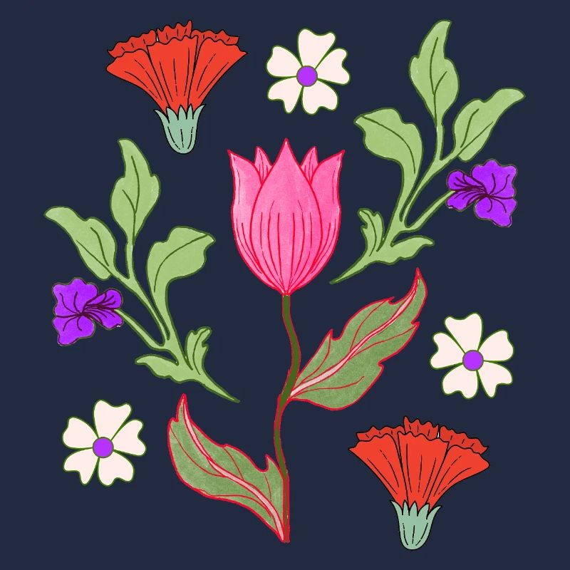 Tulpenstrauß Floral Muster