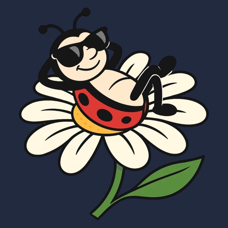 Cool Ladybug on Daisy