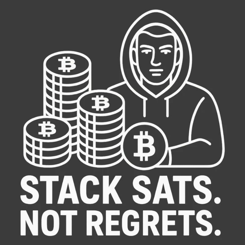 Conception de sweat à capuche Bitcoin – Stack Sats. Pas de regrets.
