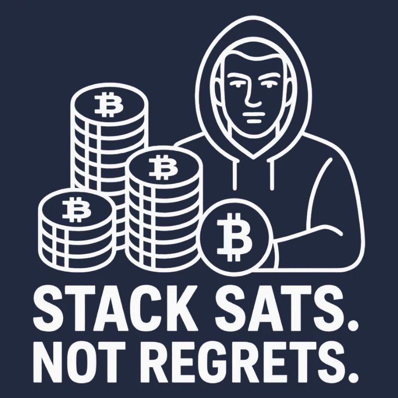 Bitcoin Hoodie Design – Stack Sats. Not Regrets.
