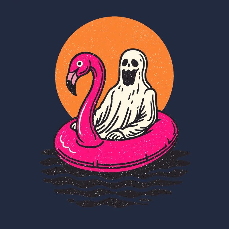 Ghost and flamingo