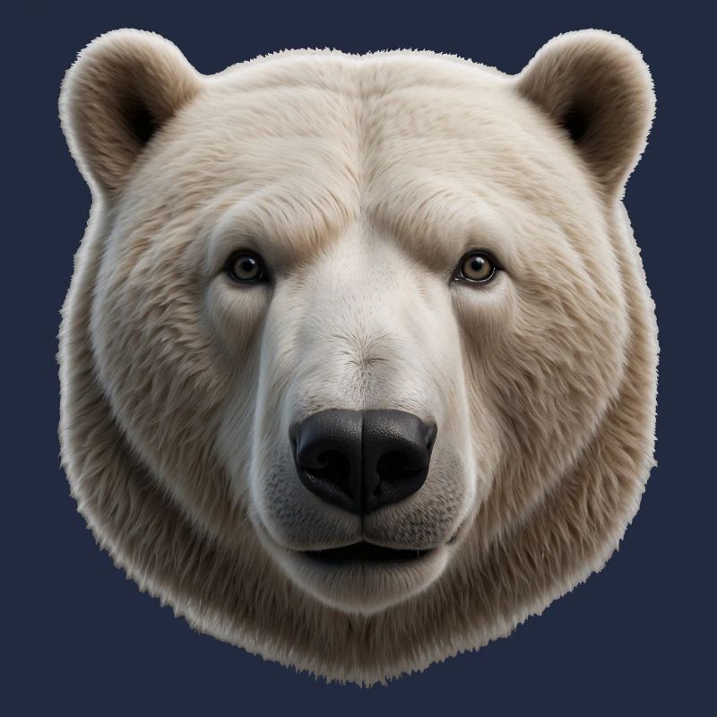 Majestic Polar Bear Face Design