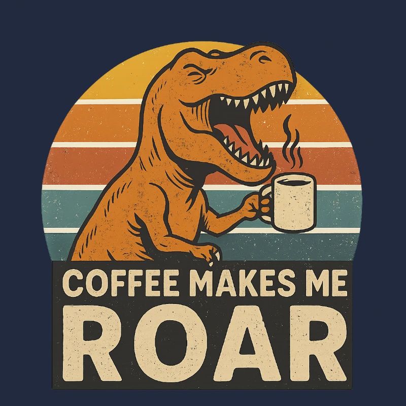 Dinosaur Coffee Roar Fun Design