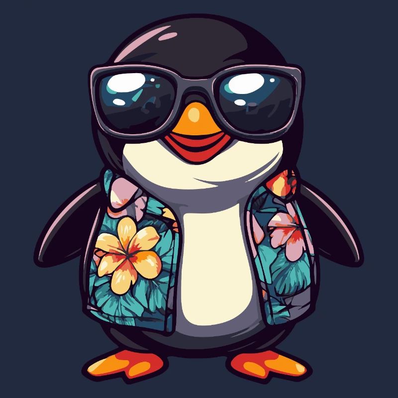 Pinguin Comic Urlaub