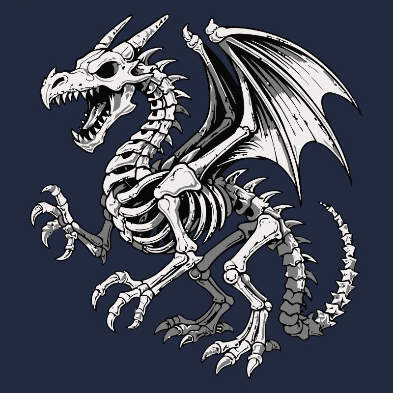 Himmlischer Drache Skelett Illustration
